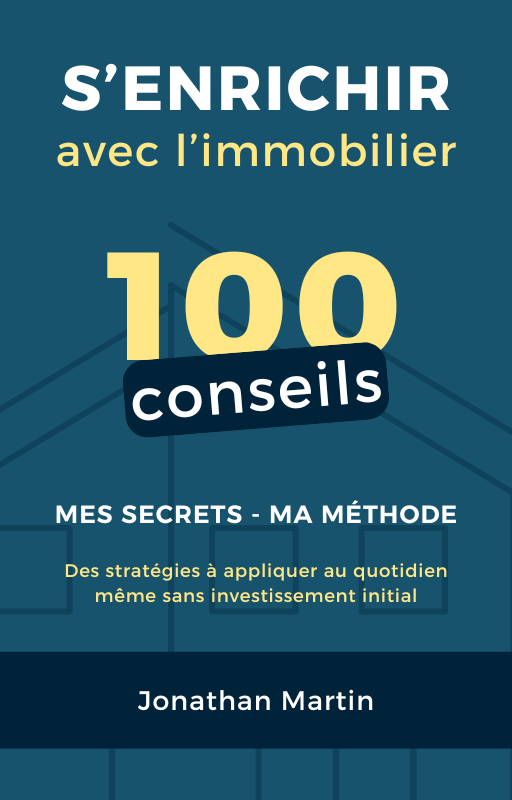 Bleu jaune blanc Illustratif simple Conseils immobilier Couverture e-book