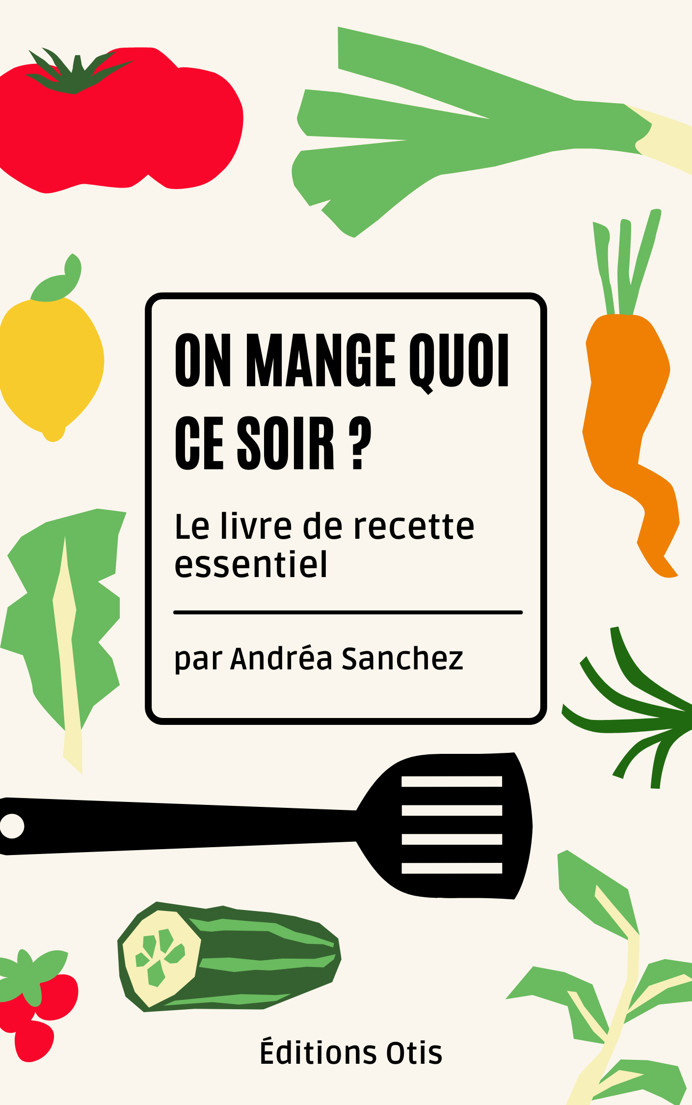 Couverture livre de recettes illustratif abstrait